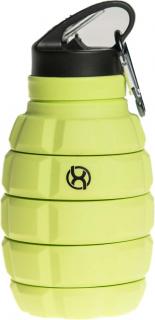 BrainMax Grenade palack, összecsukható szilikon kulacs, 580 ml Színek: Világos zöld
