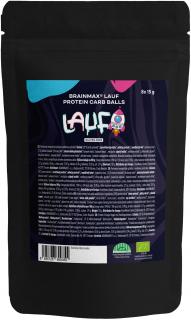 BrainMax Lauf Protein Carb golyók, Protein-szénhidrát golyók, BIO, 8 db