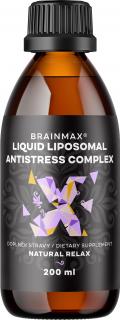 BrainMax Liposomal Antistress Complex, 200 ml  Komplex az egészséges alvásért, a relaxációért és a gyors elalváshoz