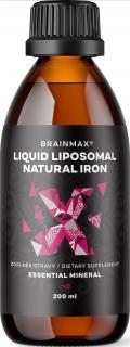 BrainMax Liposomal Natural Iron, liposomal iron, 200 ml  Folyékony vas liposzómás formában cseresznye-citromos ízzel, étrend-kiegészítő
