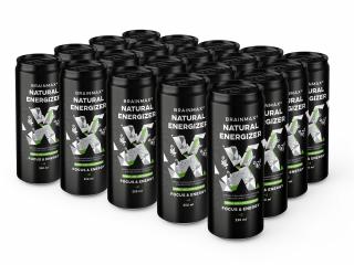 BrainMax Natural Energizer, energiaital, alma, lime, 20x250 ml  Pezsgő energiaital, szellemi és fizikai teljesítménytámogató, étrend-kiegészítő, 250…