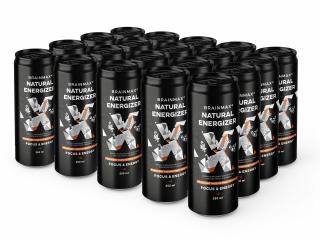 BrainMax Natural Energizer, energiaital, őszibarack, maracuja, 20x250 ml  Pezsgő energiaital, szellemi és fizikai teljesítménytámogató,…