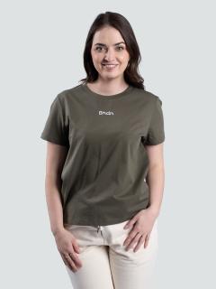 BrainMax női biopamut póló, khaki  Organikus pamut pulóver férfiaknak és nőknek Méret: XL