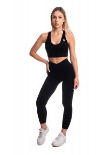 BrainMax női hosszú leggings magas derékkal, fekete színben Méret: M