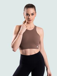 BrainMax női sport crop felső, kávébarna Méret: L