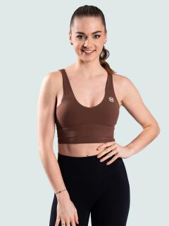 BrainMax női sportmelltartó Basic, barna Méret: L
