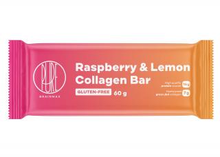 BrainMax Pure Collagen Bar, Raspberry & Lemon, kollagénszelet málna és citrom, 60 g