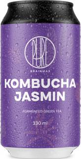 BrainMax Pure Kombucha Jasmin, Kombucha, jázmin, 330 ml  Fermentált zöld tea ital