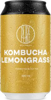 BrainMax Pure Kombucha Lemongrass, Kombucha, citromfű, 330 ml