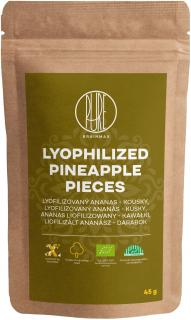 BrainMax Pure Lyophilized Pineapple Pieces, Liofilizált ananász - darab, 45 g  *CZ-BIO-001 tanúsítvány