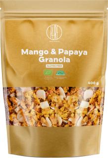 BrainMax Pure Mango & Papaya Granola BIO, 400 g  Sült pehely mangóval és papayával / *CZ-BIO-001 tanúsítvány