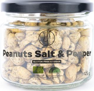 BrainMax Pure Peanuts Salt & Pepper, földimogyoró, só és bors, BIO, 125 g  *CZ-BIO-001 tanúsítvány