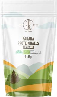 BrainMax Pure Protein Balls Banán, Protein Golyók, Banán, BIO, 8 db  *CZ-BIO-001 tanúsítvány