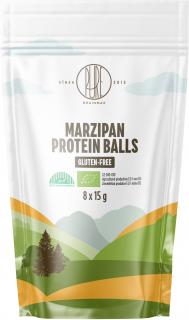 BrainMax Pure Protein Balls Marcipán, Protein Golyók, Marcipán, BIO, 8 db  *CZ-BIO-001 tanúsítvány