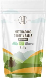 BrainMax Pure Protein Balls MatchaCoco, Protein Golyók, MatchaCoco, BIO, 8 db  *CZ-BIO-001 tanúsítvány