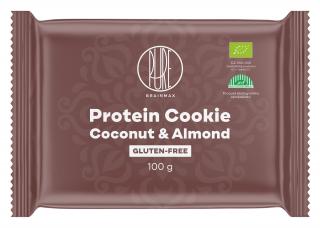 BrainMax Pure Protein Cookie, kókusz és mandula, BIO, 100 g  Kókuszos és mandula fehérjesüti / *CZ-BIO-001 minősítéssel
