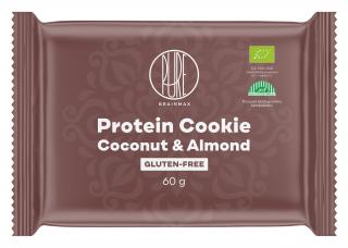BrainMax Pure Protein Cookie, kókusz és mandula, BIO, 60 g  Proteinová sušenka s kokosem a mandlemi /  *CZ-BIO-001 tanúsítvány
