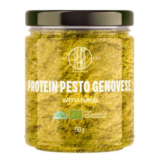 BrainMax Pure Protein Pesto Genovese, bazsalikomos pesto, 130 g, BIO  Bazsalikomos pesto extra szűz olívaolajjal és fenyőmaggal / *CZ-BIO-001…