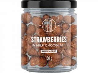 BrainMax Pure Strawberry tejcsokoládéban, fagyasztva szárított eper tejcsokoládéban, 130 g