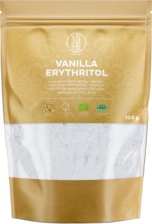 BrainMax Pure Vanilla Erythritol, Eritrit vanília, BIO, 100 g  *CZ-BIO-001 tanúsítvány