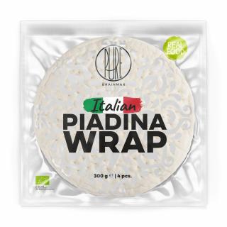 BrainMax Pure Wrap Piadina BIO, 4 db  BIO tortila z Itálie, *IT-BIO-009 certifikát