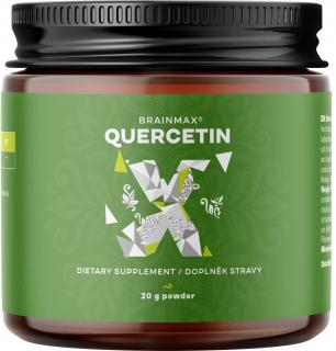 BrainMax Quercetin powder, kvercetin por, 20 g  Kvercetin extrahovaný z rostliny Sophora japonica s maximální koncentrací 96%