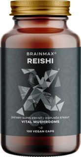 BrainMax Reishi kivonat, 500mg, 100 Növényi kapszula  Genoderma lucidum kivonat, amely 50% poliszacharidot és 20% béta-glükánt tartalmaz
