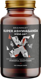 BrainMax Super BIO Ashwagandha kivonat KSM-66®, Ashwagandha kivonat, 100 növényi kapszula  Szabadalmaztatott KSM-66® ashwagandha kivonat az alvás…