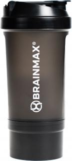 BrainMax többrészes műanyag shaker (shaker), fekete, 700 ml