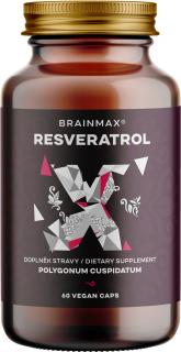 BrainMax Trans-Resveratrol, Resveratrol, 500 mg, 60 növényi kapszula  Természetes rezveratrol a japán csomósfűből // Étrend-kiegészítő