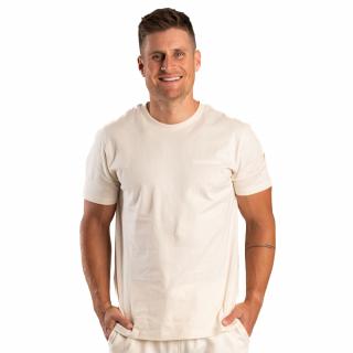 BrainMax unisex póló biopamutból 2.0, bézs Méret: XL