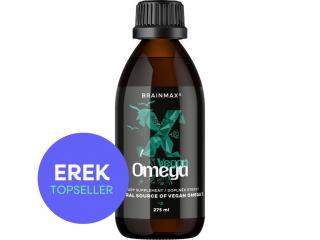BrainMax Vegán Omega 3, 2850 mg DHA és EPA, 275 ml  Az Omega 3 legtisztább forrása, MEGA adag DHA, polifenol védelem, D3 és K2, 25-50 adag, 100%…