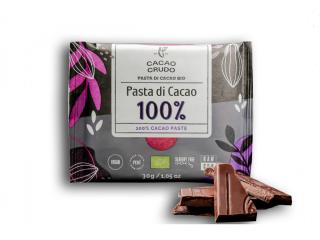 Cacao Crudo nyers étcsokoládé 100%, BIO, 30 g  *IT-BIO-006 tanúsítvány