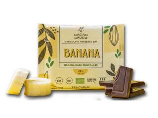 Cacao Crudo Raw Étcsokoládé banánnal, BIO, 30 g  *IT-BIO-006 tanúsítvány