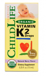 ChildLife Essentials Bio K2-vitamin, Vadbogyós gyümölcsök, 7,5 ml