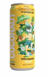 Coconaut Pure Young Coconut Water, kókuszvíz ananászos, 320 ml  *CZ-BIO-001 tanúsítvány