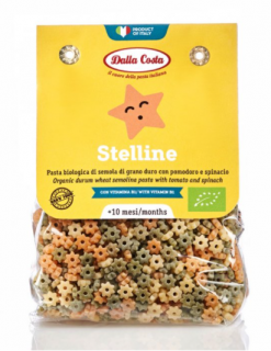 Dalla Costa - BIO Gyermek tészta Stelline tricolore, 200 g  CZ-BIO-001 certifikát