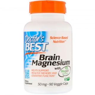 Doctor's Best agyi magnézium, 50 mg, 90 gyógynövényes kapszula