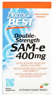 Doctor's Best SAM-e, 400 mg, 60 bélben oldódó tabletta