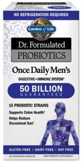 Dr. Formulált probiotikumok naponta egyszer férfiak, 50 milliárd CFU, 15 törzs, 30 növényi kapszula