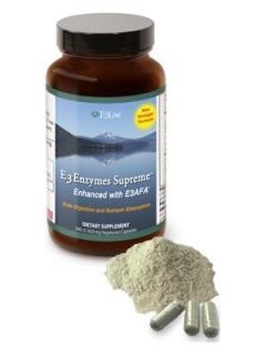 E3Live E3Enzymes Supreme Enhanced E3AFA-val, 120 növényi kapszula