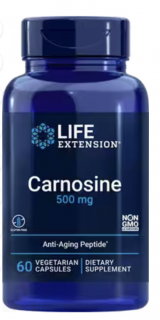 Élethosszabbító karnozin, karnozin, 500 mg, 60 növényi kapszula  B1-vitamin és antioxidáns az izomregeneráció támogatására / Lejárat 11/2023
