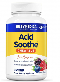 Enzymedica Acid Soothe Rágható, emésztőenzimek, 60 db rágótabletta  Étrend-kiegészítő