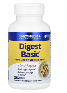 Enzymedica Digest Basic, emésztőenzimek, 90 kapszula  Étrend-kiegészítő