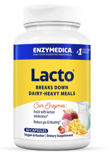 Enzymedica Lacto, laktóz emésztést támogató enzimek, 30 kapszula  Étrend-kiegészítő