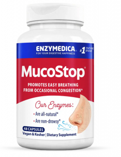 Enzymedica MucoStop, légúti, 48 kapszula  Étrend-kiegészítő