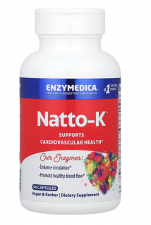 Enzymedica Natto-K, szív és érrendszer támogatása, 90 kapszula  Étrend-kiegészítő