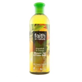 Faith in Nature, tusfürdő - grapefruit és narancs, 400ml