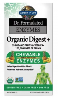 Garden of Life Enzymes Organic Digest+ Gummies, emésztést segítő, 90 rágótabletta