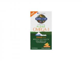 Garden of Life Omega-3 vegán hínár, narancs, 60 kapszula